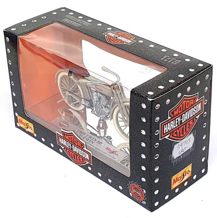 Maisto 1/18 Scale 39705 - 1909 Harley Davidson Twin 5D V-Twin - Grey
