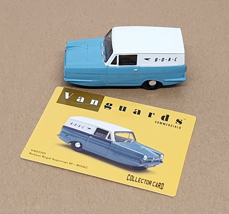 Vanguards 1/43 Scale VA02205 - Reliant Regal Supervan III BOAC - White/Blue