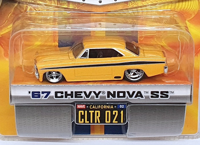 Jada Toys 1/64 Scale 12006 - 1967 Chevy Nova SS - Yellow/Black Stripe