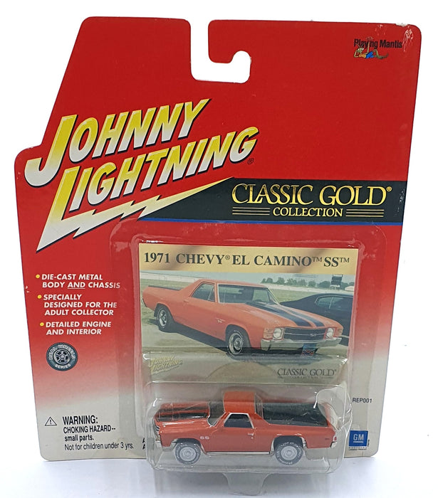 Johnny Lightning 1/64 Scale 404-11 Classic Gold '71 Chevrolet El Camino - Orange