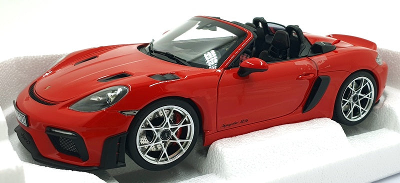 Norev 1/18 Scale Diecast 187271 - 2023 Porsche 718 Spyder RS - Red