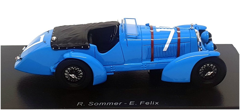Spark 1/43 Scale S3888 - Alfa Romeo 8C 24H Le Mans 1934 #77 Sommer/Felix