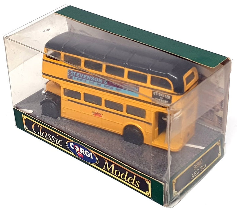 Corgi Appx 12cm Long Diecast 96980 - AEC Uttoxeter Bus - Yellow/Black