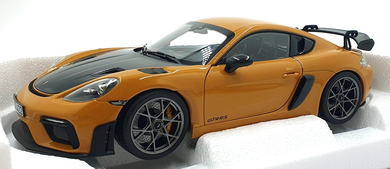 Norev 1/18 Scale Diecast 187252 2023 Porsche Cayman GT4 RS Weissach Pack Yellow