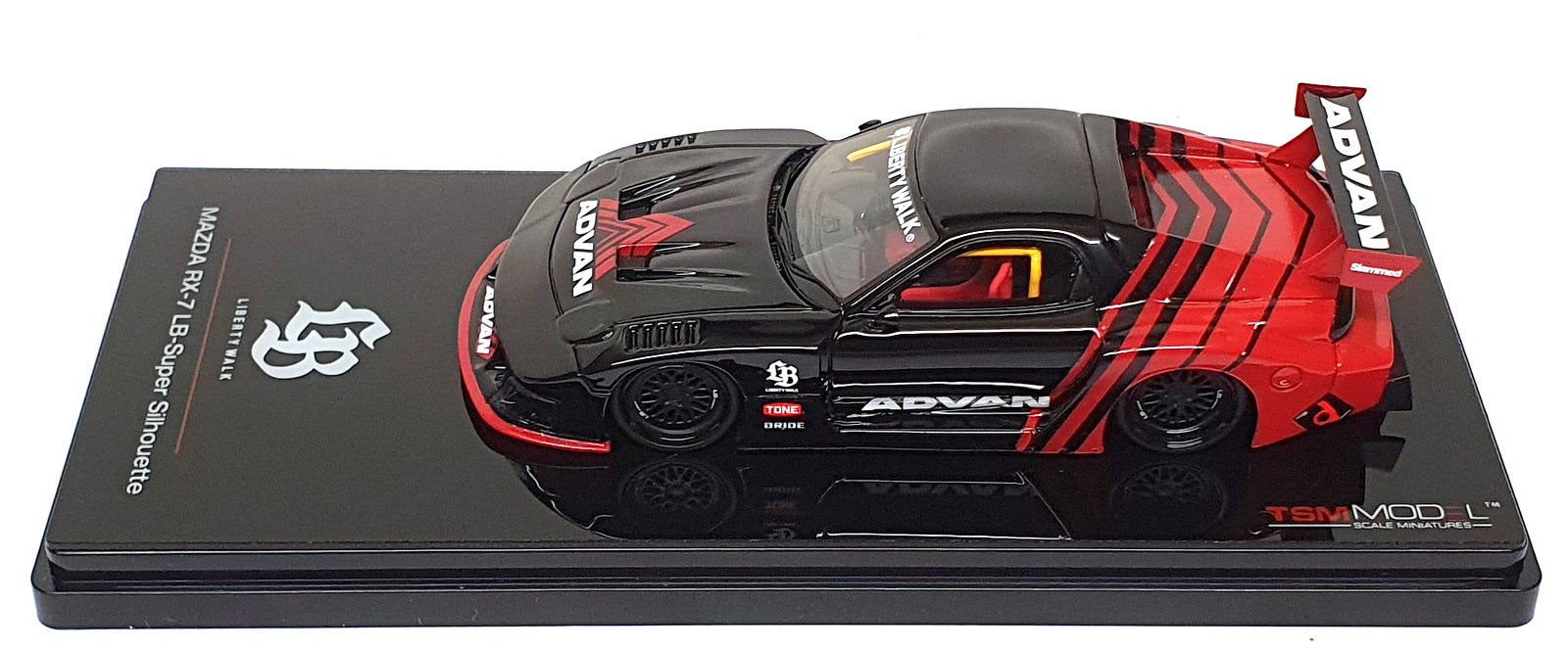 TSM 1/43 Scale TSMV0026 - Mazda RX-7 LB Super Silhouette Advan - Black/Red