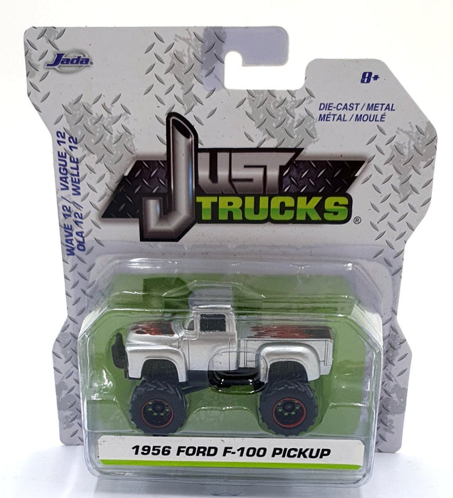 Jada Just Trucks 1/64 Scale 14020 - 1956 Ford F-100 PickUp - Silver w Flames