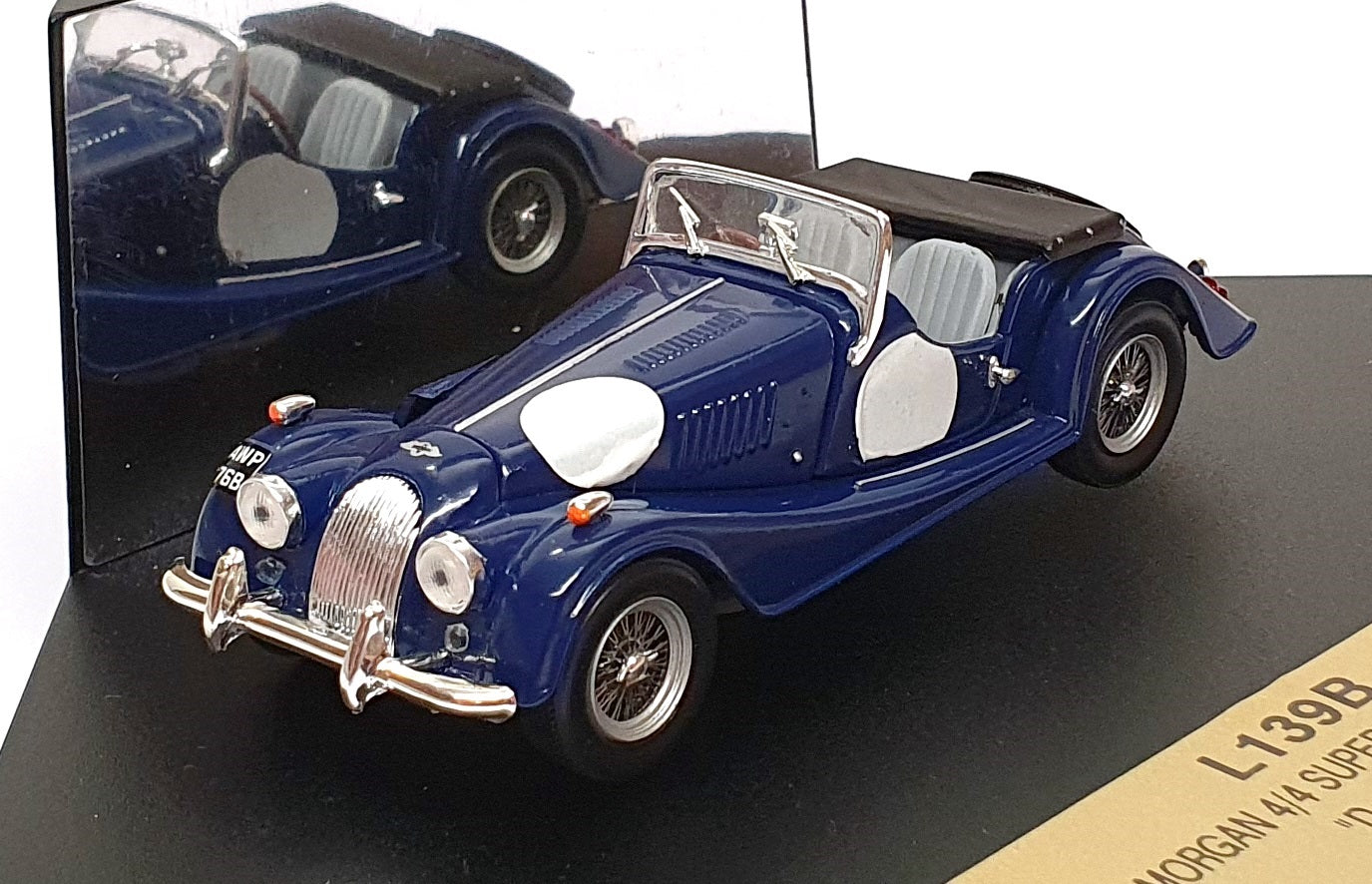 Vitesse 1/43 Scale L139B - 1961 Morgan 4/4 Super Sports - Dk. Blue