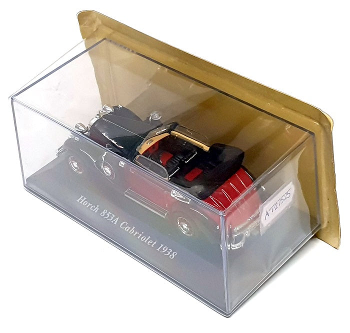 Altaya 1/43 Scale AT27525 - 1938 Horch 853A Cabriolet - Black/Red