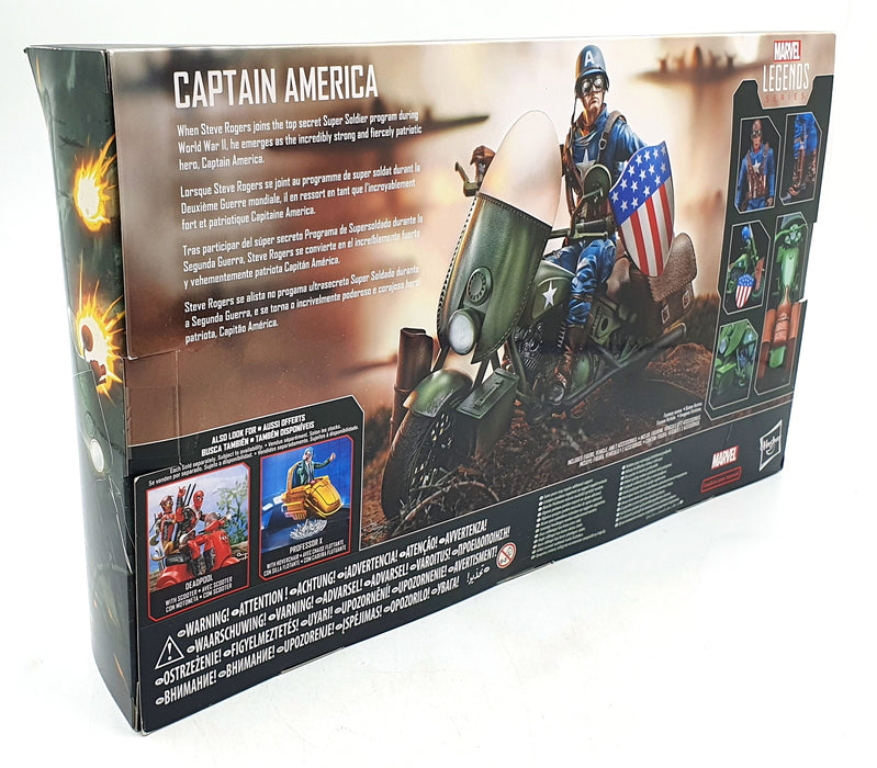 Hasbro 6 Inch Figure E4704/E3498 - Marvel Legends Captain America And Bike