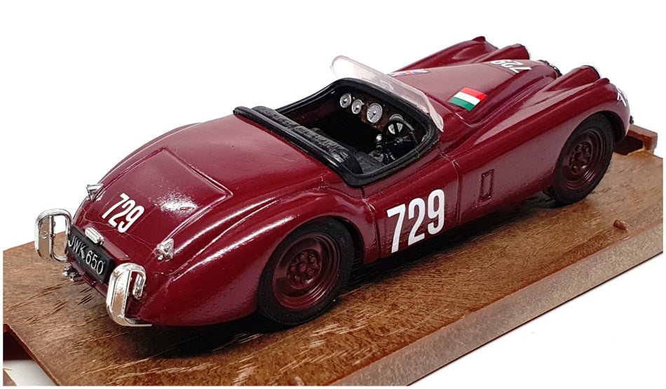 Brumm 1/43 Scale R103 - 1948 Jaguar 3.5L Race Car #729 - Deep Red