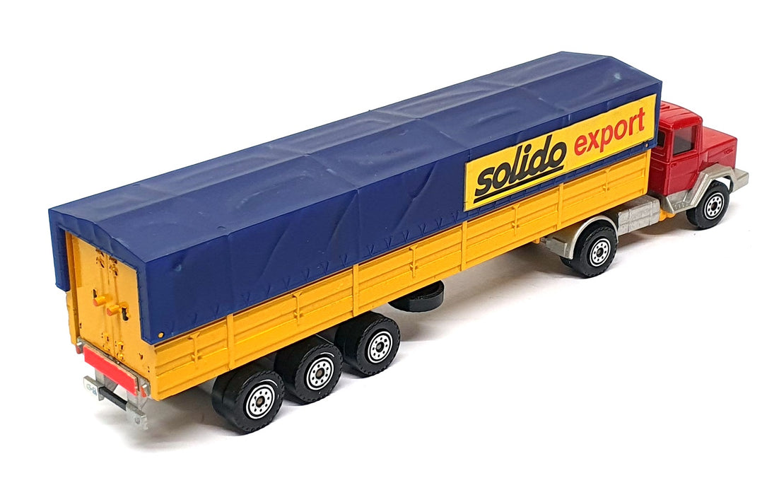 Solido 25cm Long Original Diecast 363 - Magirus Deutz Container Truck - Red