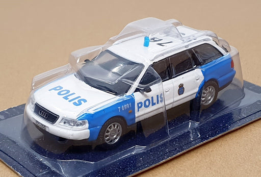 Altaya 1/43 Scale SP02BW - Audi A6 Avanti Sweden Police Car - White/Blue