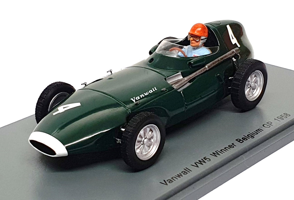 Spark 1/43 Scale S4872 - F1 Vanwall VW5 #4 Winner Belgium GP 1958 T. Brooks