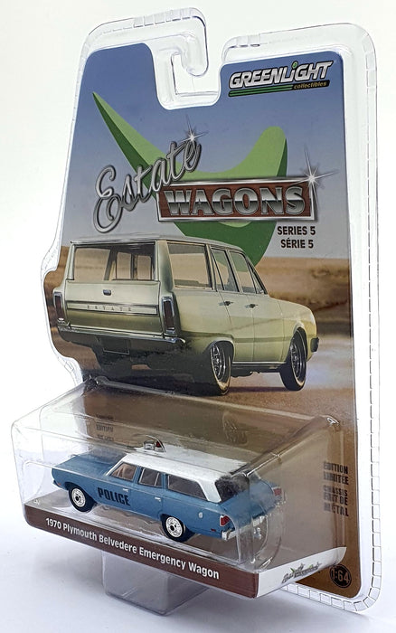 Greenlight 1/64 Scale 29990-C - 1970 Plymouth Belvedere Emergency Wagon - Police