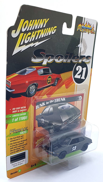 Johnny Lightning 1/64 Scale JLSF021 - Spoilers 21 1971 Ford Pinto #58 - Grey