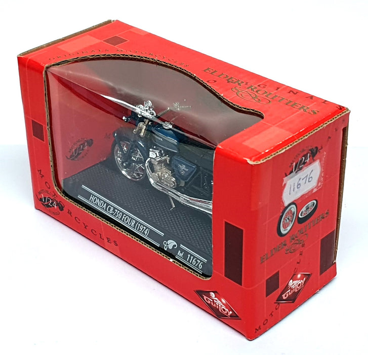 Guiloy 1/24 Scale 11676 - 1974 Honda CB-750 Four Motorbike - Blue