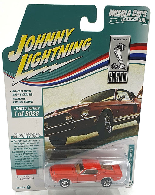 Johnny Lightning 1/64 Scale JLMC027 - 1968 Shelby GT-500KR - Calypso Coral
