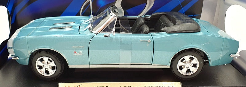 1:18 Maisto Chevrolet Camaro Ss 396 Convertible 1968 Light Blue Met 1:18 Maisto Chevrolet Camaro Ss 396 Convertible 1968 Light Blue Met