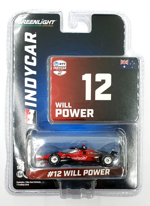 Greenlight 1/64 Scale 11566 NTT Indycar Series #12 W. Power - Blue/Red