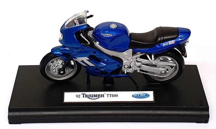 Welly 1/18 Scale TY3822 - 2002 Triumph TT600 Motorbike - Met. Blue