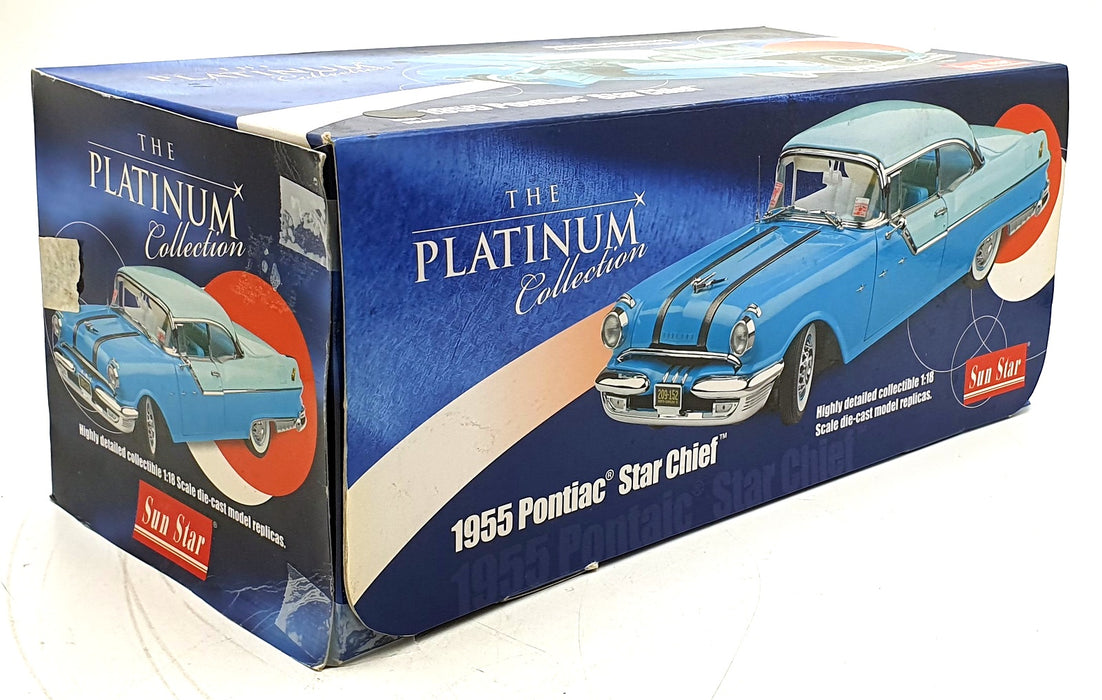 Sun Star 1/18 Scale 4802 - 1958 Buick Riviera Coupe - Golonial Blue/White