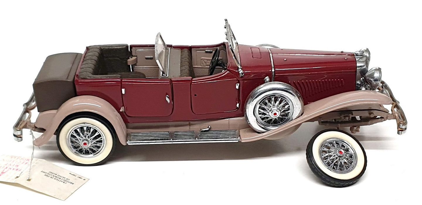 Franklin Mint 1/24 Scale 31025F - 1930 Duesenberg J Derham - Maroon/Beige
