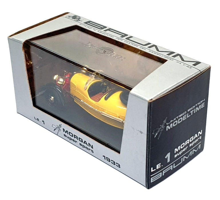 Brumm 1/43 Scale Diecast LE.1 - 1933 Morgan Super Sport - Yellow