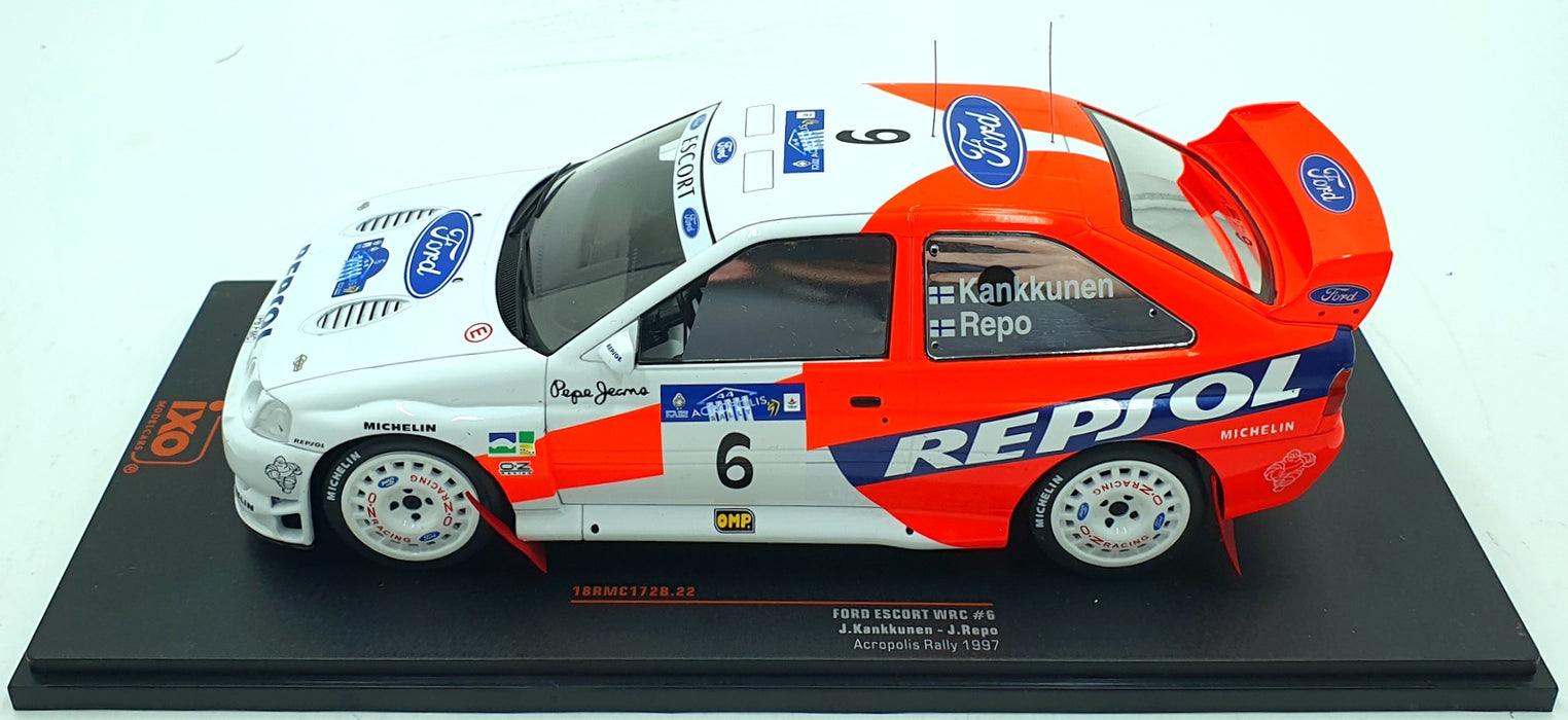 Ixo 1/18 Scale Diecast 18RMC172B Ford Escort WRC #6 Acropolis Rally 1997