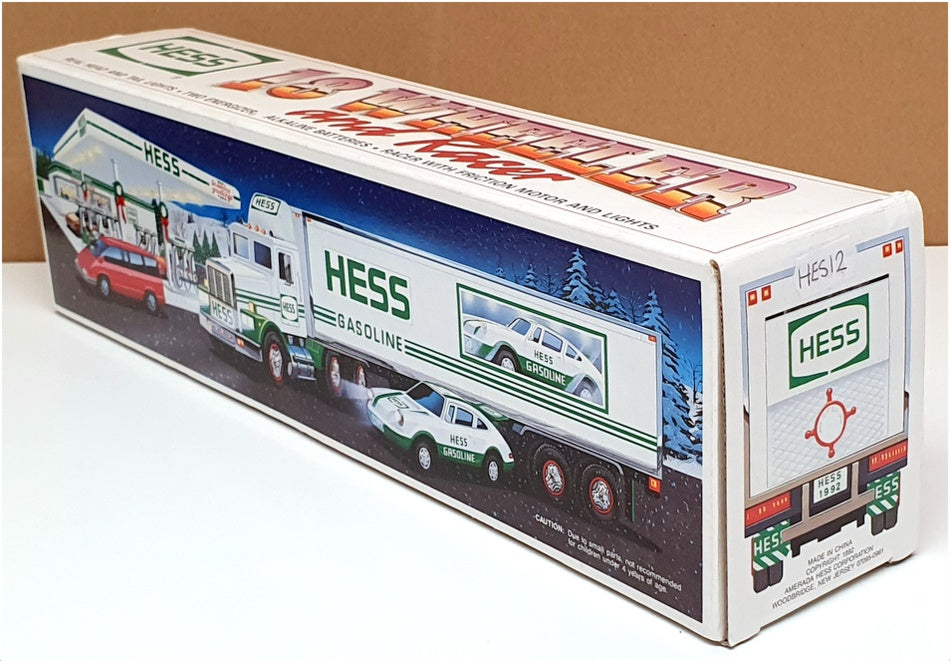 Hess Appx 37cm Long HES12 - 18 Wheeler & Racer With Lights