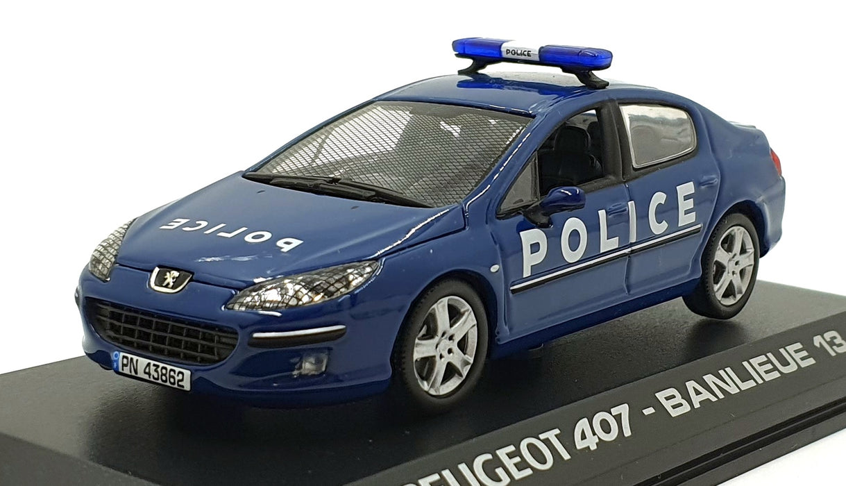 Norev 1/43 Scale 474740 - Peugeot 407 Police Banlieue 13 - Blue