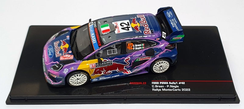 Ixo 1/43 Scale RAM829.22 - Ford Puma Rally 1 #42 Monte Carlo 2022