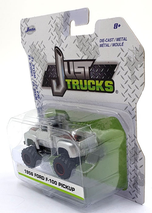 Jada Just Trucks 1/64 Scale 14020 - 1956 Ford F-100 PickUp - Silver w Flames
