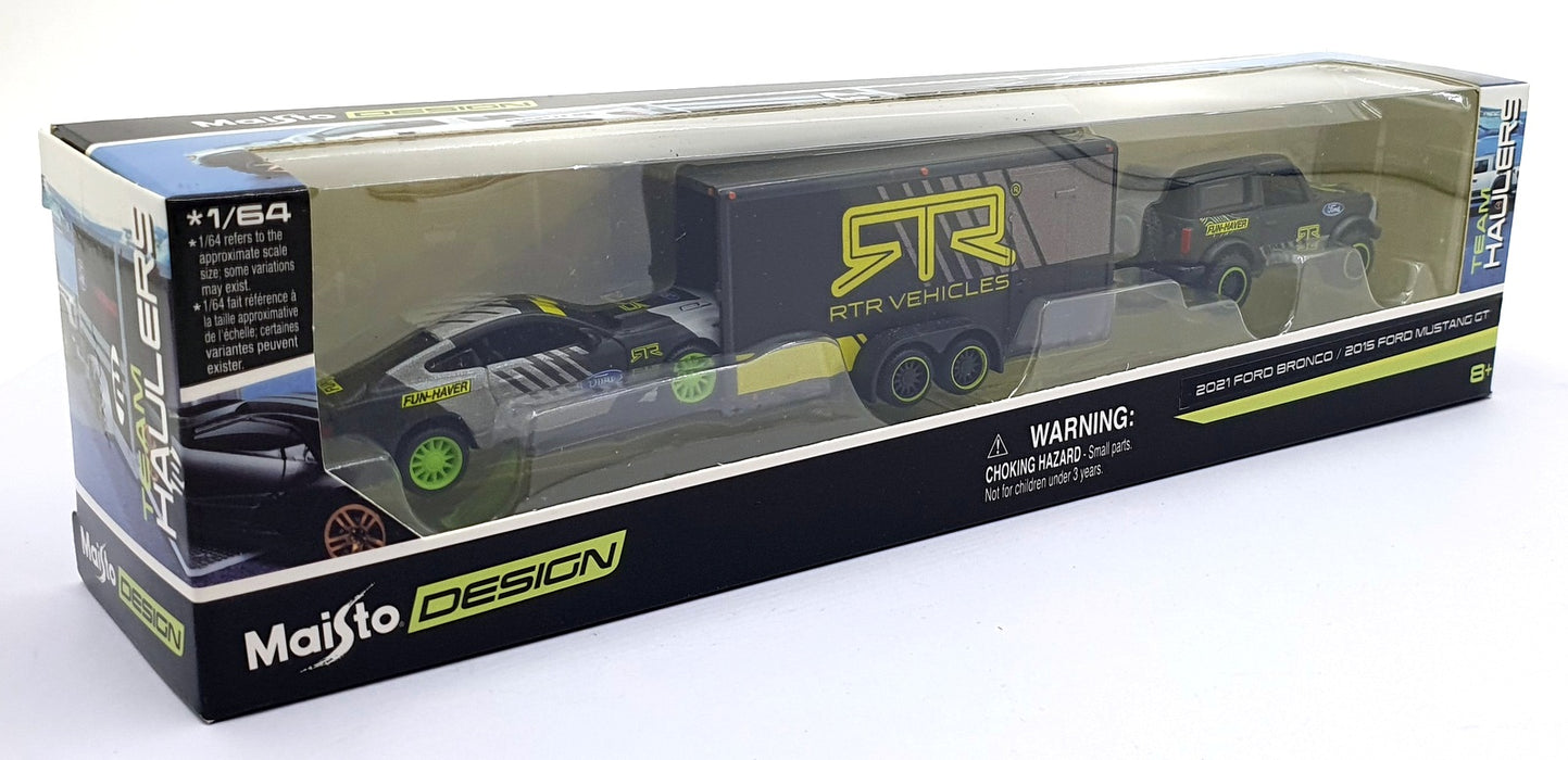 Maisto 1/64 Scale Diecast 11404 - 2021 Ford Bronco/2015 Ford Mustang GT