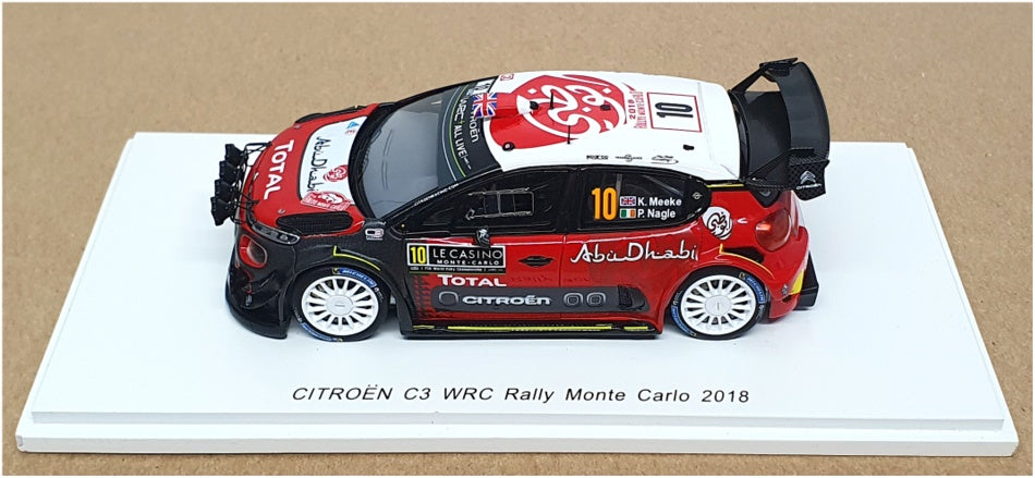 Spark 1/43 Scale S5960 - Citroen C3 #10 WRC Rally Monte Carlo 2018