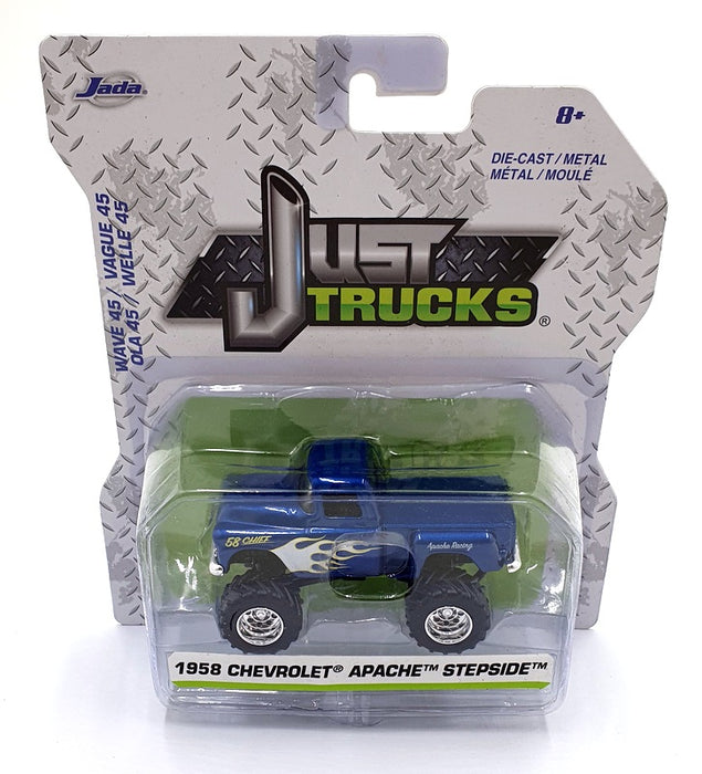 Jada Just Trucks 1/64 Scale 14020 - 1958 Chevrolet Apache Stepside - Blue
