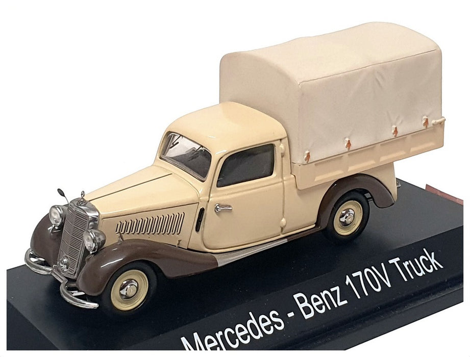 Schuco 1/43 Scale 02262 - Mercedes Benz 170V Truck - Cream/Brown