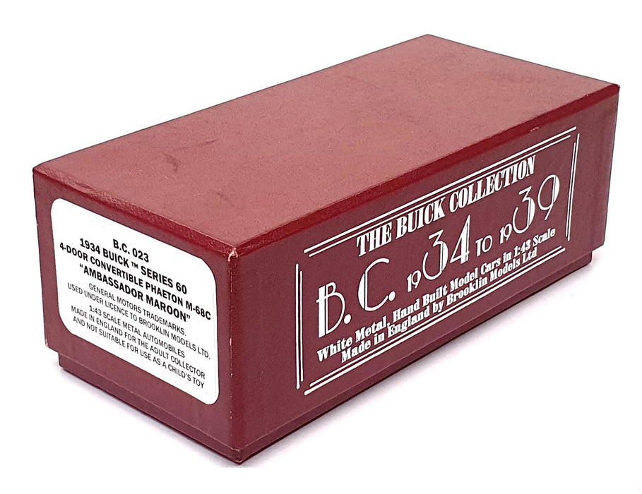Brooklin Models 1/43 Scale BC023 - 1934 Buick S60 4-Dr Convertible Phaeton M-68C