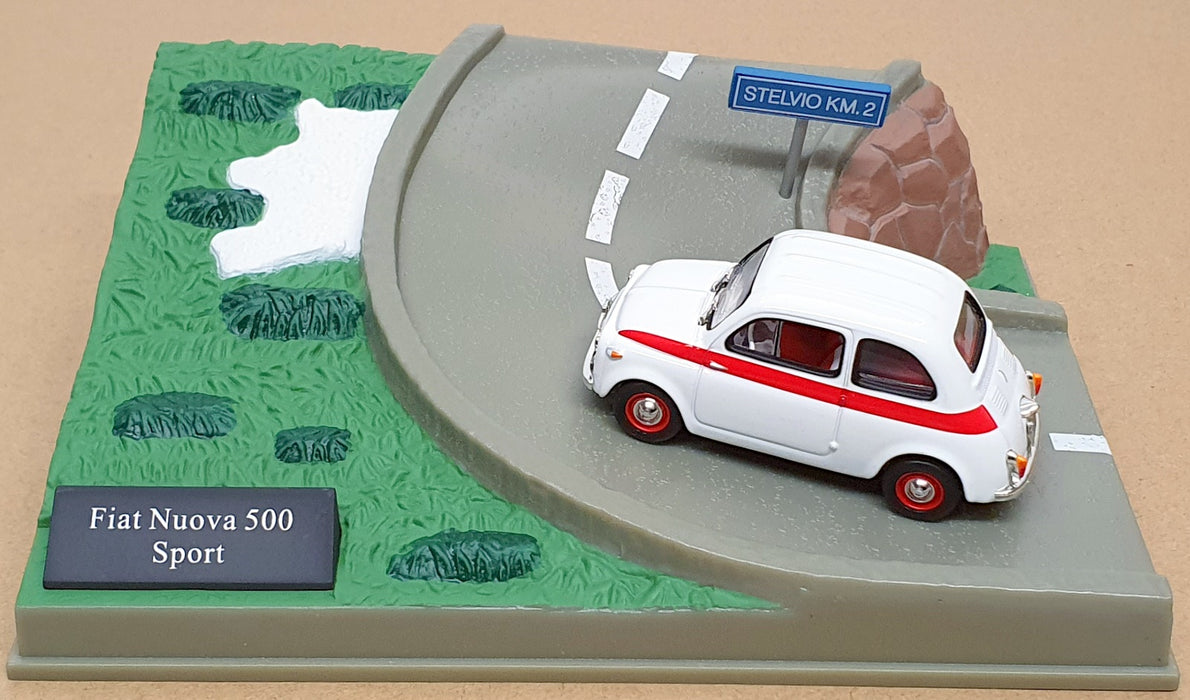 Universal Hobbies 1/43 Scale UH02D - Fiat Nuova 500 Sport Diorama - White/Red
