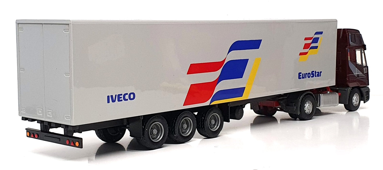 Old Cars 1/43 Scale OCI326 - Iveco Eurostar Truck & Fridge Trailer - Maroon