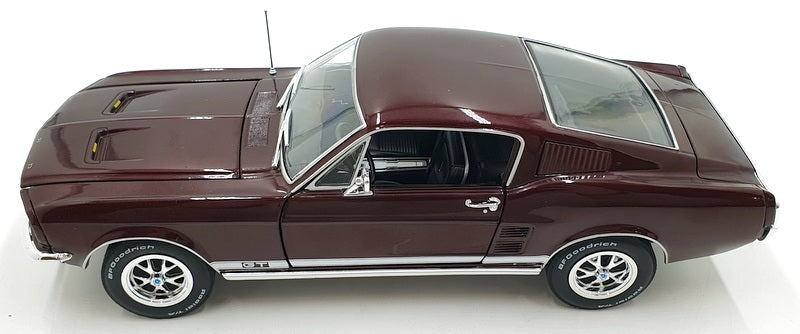 Auto World 1/18 Scale AMM1309/06 - 1967 Ford Mustang GT 2+2 - Burgundy