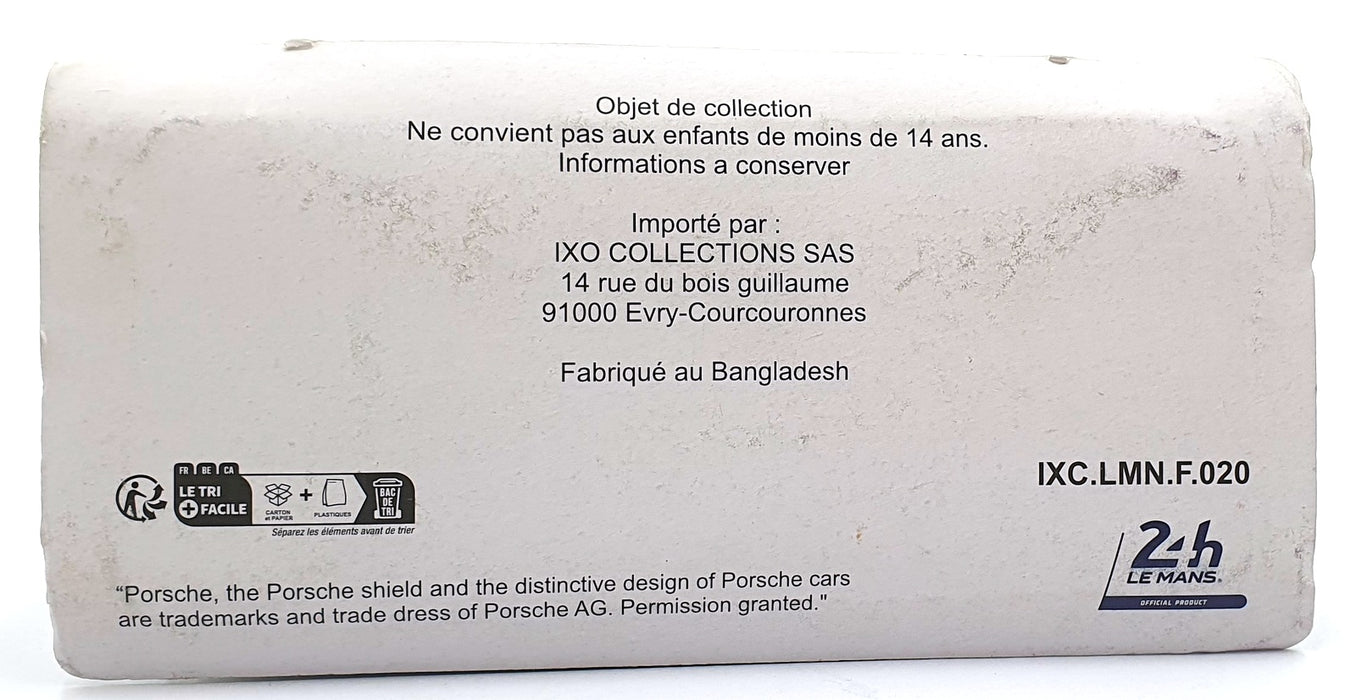 Altaya 1/43 Scale IXC.LMN.F.020 Porsche 919 Hybrid #2 2017 Bernhard/Bamber