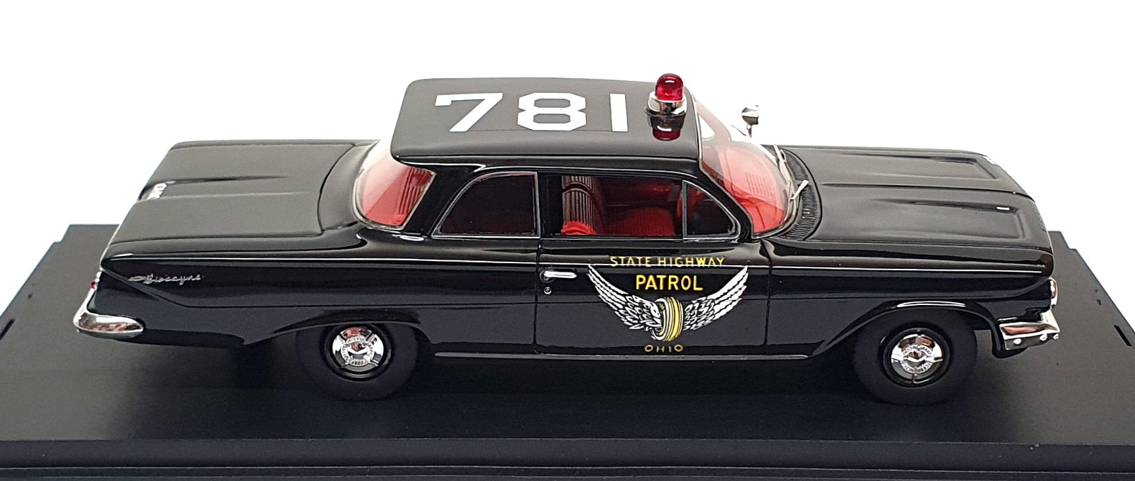 Goldvarg 1/43 Scale GC-097A - 1961 Chevrolet Biscayne Ohio State Police - Black