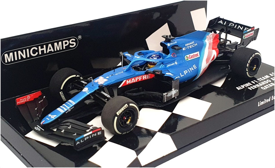 Minichamps 1/43 Scale 417 212114 - F1 Alpine A521 Qatar GP 2021 Alonso