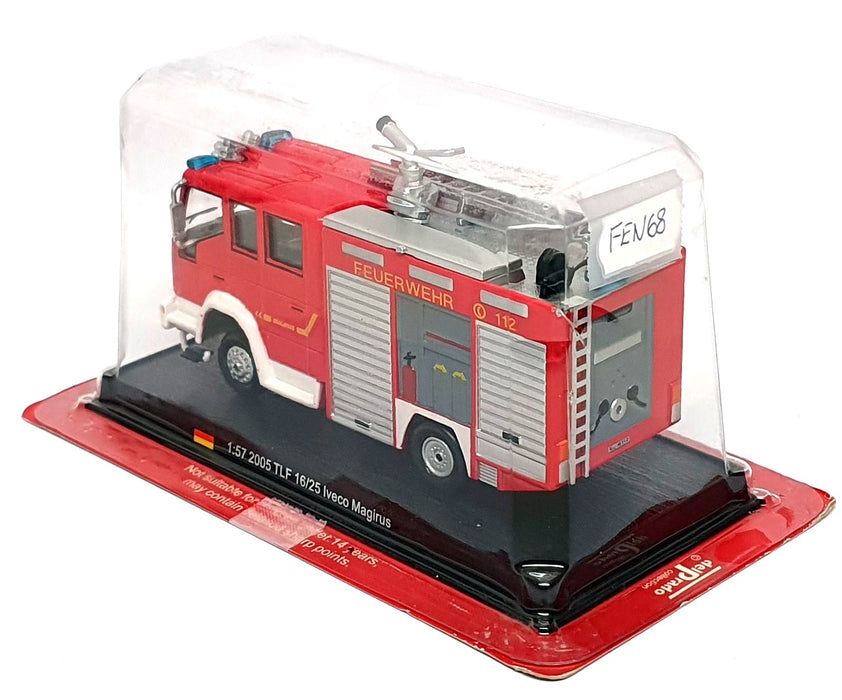 Del Prado 1/57 Scale FEN68 - 2005 Iveco Magirus TLF 16/25 Fire Engine - Red