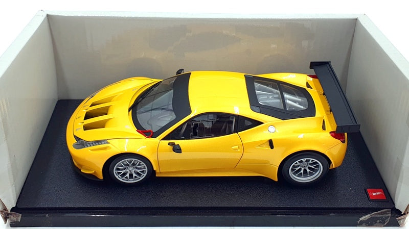Hot Wheels 1/18 Scale Diecast BCJ78 - Ferrari 458 Italia GT2 - Yellow