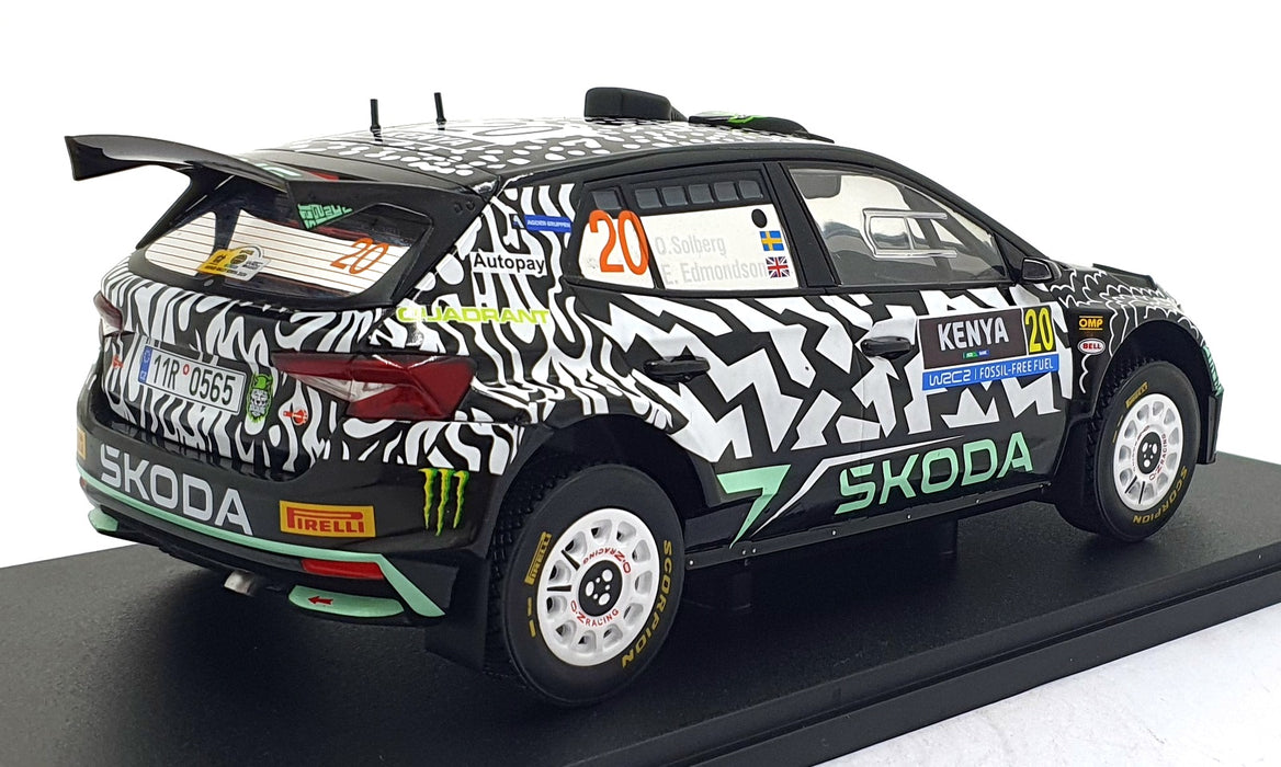 IXO 1/18 Scale Diecast 18RMC222.22 - Skoda Fabia Rally2 (2023) #20 Kenya 2024