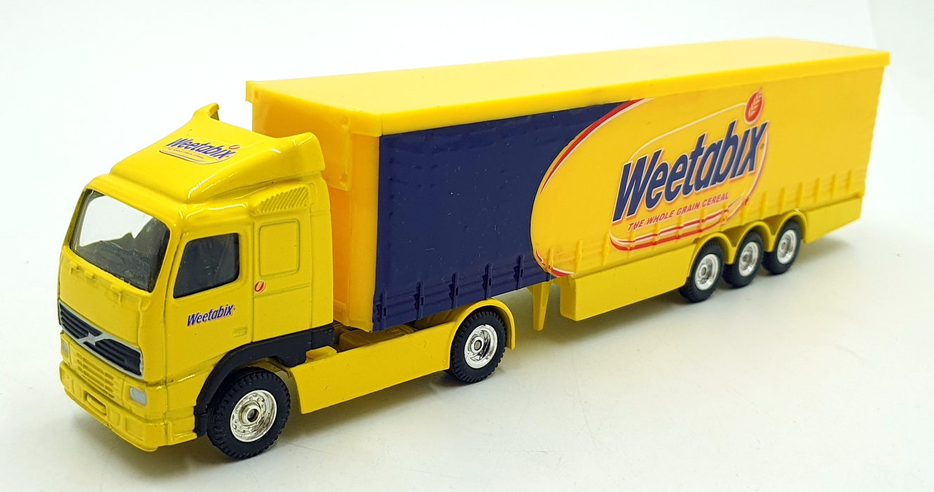 Corgi 1/64 Scale Diecast TY86728 - Volvo Curtainside Weetabix - Yellow/Blue