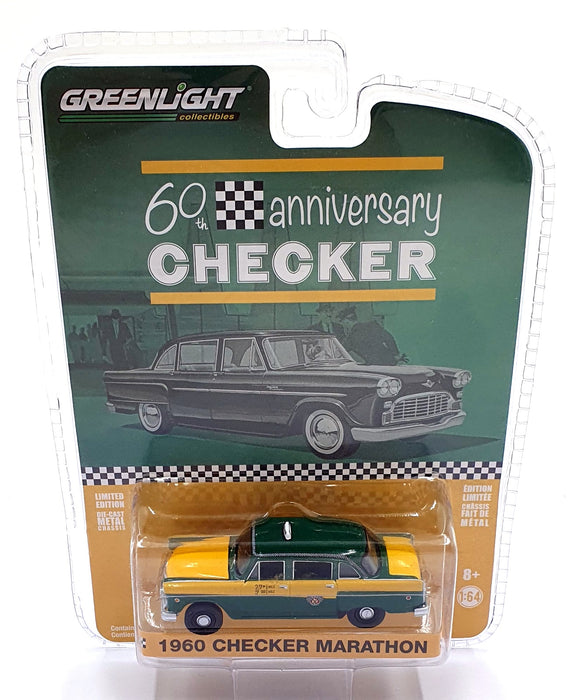 Greenlight 1/64 Scale 28060-C - 1960 Checker Marathon 60th Anniversary - Green