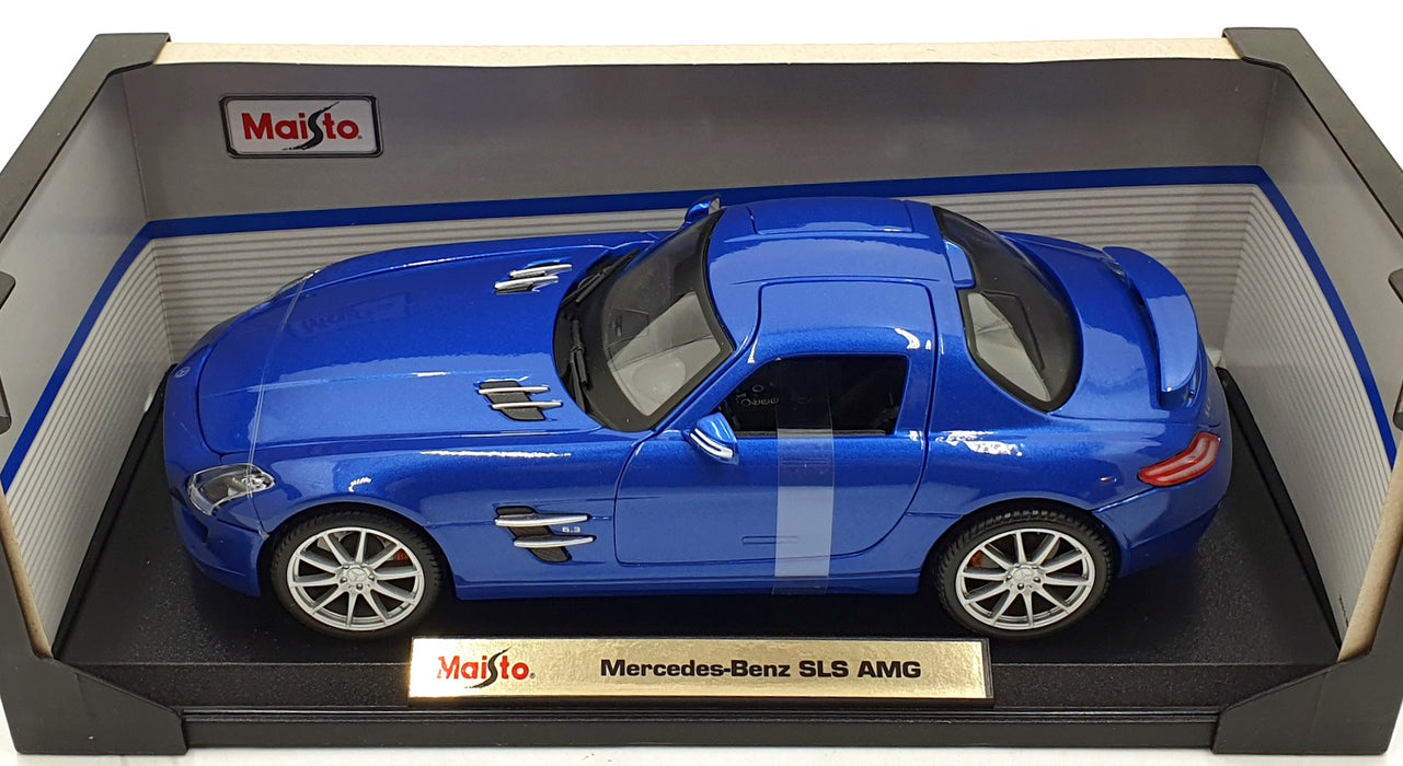 Maisto 1/18 Scale Diecast 36196 - Mercedes Benz SLS AMG - Blue
