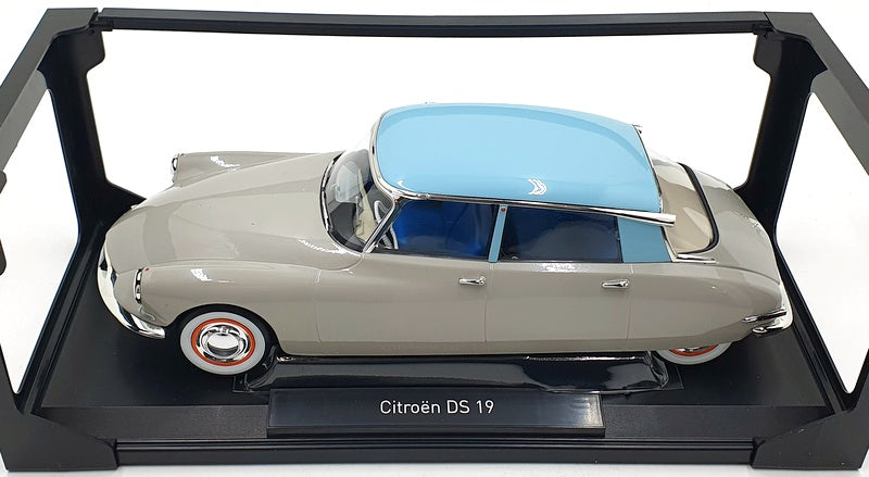 Norev 1/18 Scale Diecast 181763 - Citroen DS 19 1956 - Rose Grey/Turquoise 